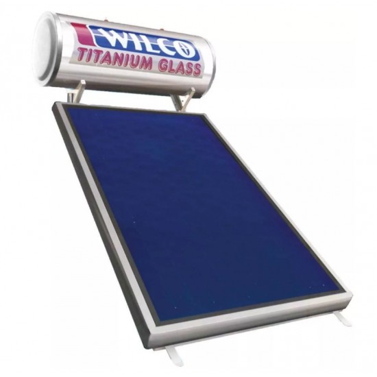 Hλιακός Θερμοσίφωνας Wilco 120lt/1,75m² Glass Διπλής Ενέργειας με επιλεκτικό Συλλέκτη Tιτανίου